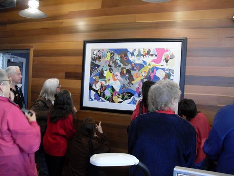 The Docents from the museum in Anchorage, Alaska recently made a field trip to view my painting at the new Port Security Building
