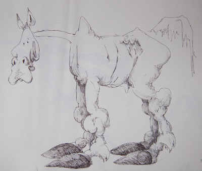 Cartoon Horse by Melanie Eberhardt from about 1980